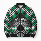 Personalised Aotearoa Niho Taniwha Motif Bomber Puffer Jacket Green Style - Aussie Hoodie