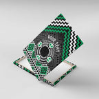 Personalised Aotearoa Niho Taniwha Motif Canvas Wall Art Green Style