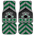 Personalised Aotearoa Niho Taniwha Motif Car Mats Green Style