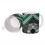 Personalised Aotearoa Niho Taniwha Motif Ceramic Mug Green Style - Aussie Hoodie