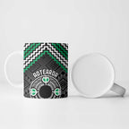 Personalised Aotearoa Niho Taniwha Motif Ceramic Mug Green Style - Aussie Hoodie