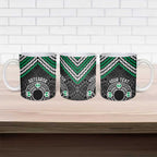 Personalised Aotearoa Niho Taniwha Motif Ceramic Mug Green Style - Aussie Hoodie