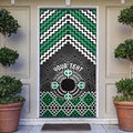 Personalised Aotearoa Niho Taniwha Motif Door Cover Green Style - Aussie Hoodie