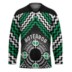 Personalised Aotearoa Niho Taniwha Motif Hockey Jersey Green Style - Aussie Hoodie