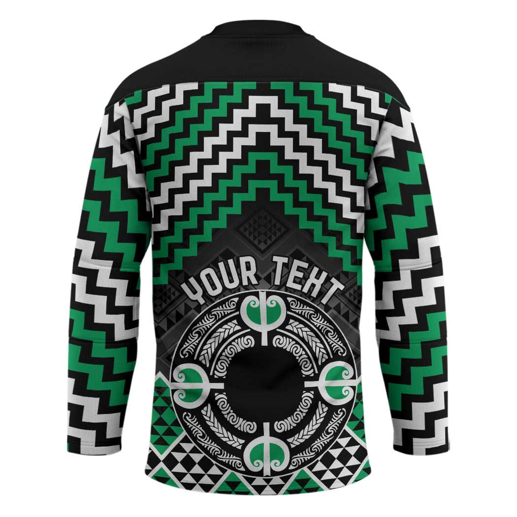 Personalised Aotearoa Niho Taniwha Motif Hockey Jersey Green Style - Aussie Hoodie