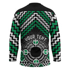 Personalised Aotearoa Niho Taniwha Motif Hockey Jersey Green Style - Aussie Hoodie