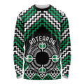 Personalised Aotearoa Niho Taniwha Motif Long Sleeve Shirt Green Style