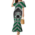 Personalised Aotearoa Niho Taniwha Motif Mermaid Dress Green Style