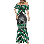 Personalised Aotearoa Niho Taniwha Motif Mermaid Dress Green Style