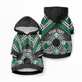 Personalised Aotearoa Niho Taniwha Motif Pet Hoodie Green Style