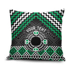 Personalised Aotearoa Niho Taniwha Motif Pillow Cover Green Style - Aussie Hoodie