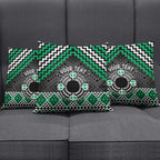 Personalised Aotearoa Niho Taniwha Motif Pillow Cover Green Style - Aussie Hoodie