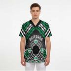Personalised Aotearoa Niho Taniwha Motif Scrub Top Green Style - Aussie Hoodie