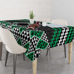 Personalised Aotearoa Niho Taniwha Motif Tablecloth Green Style