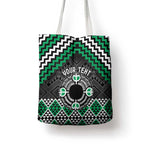 Personalised Aotearoa Niho Taniwha Motif Tote Bag Green Style - Aussie Hoodie