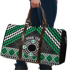 Personalised Aotearoa Niho Taniwha Motif Travel Bag Green Style - Aussie Hoodie