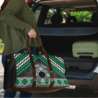 Personalised Aotearoa Niho Taniwha Motif Travel Bag Green Style - Aussie Hoodie