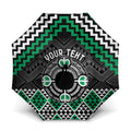 Personalised Aotearoa Niho Taniwha Motif Umbrella Green Style - Aussie Hoodie