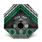 Personalised Aotearoa Niho Taniwha Motif Umbrella Green Style - Aussie Hoodie