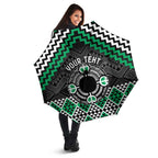 Personalised Aotearoa Niho Taniwha Motif Umbrella Green Style - Aussie Hoodie