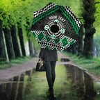 Personalised Aotearoa Niho Taniwha Motif Umbrella Green Style - Aussie Hoodie