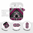 Personalised Aotearoa Niho Taniwha Motif AirPods Case Pink Style - Aussie Hoodie