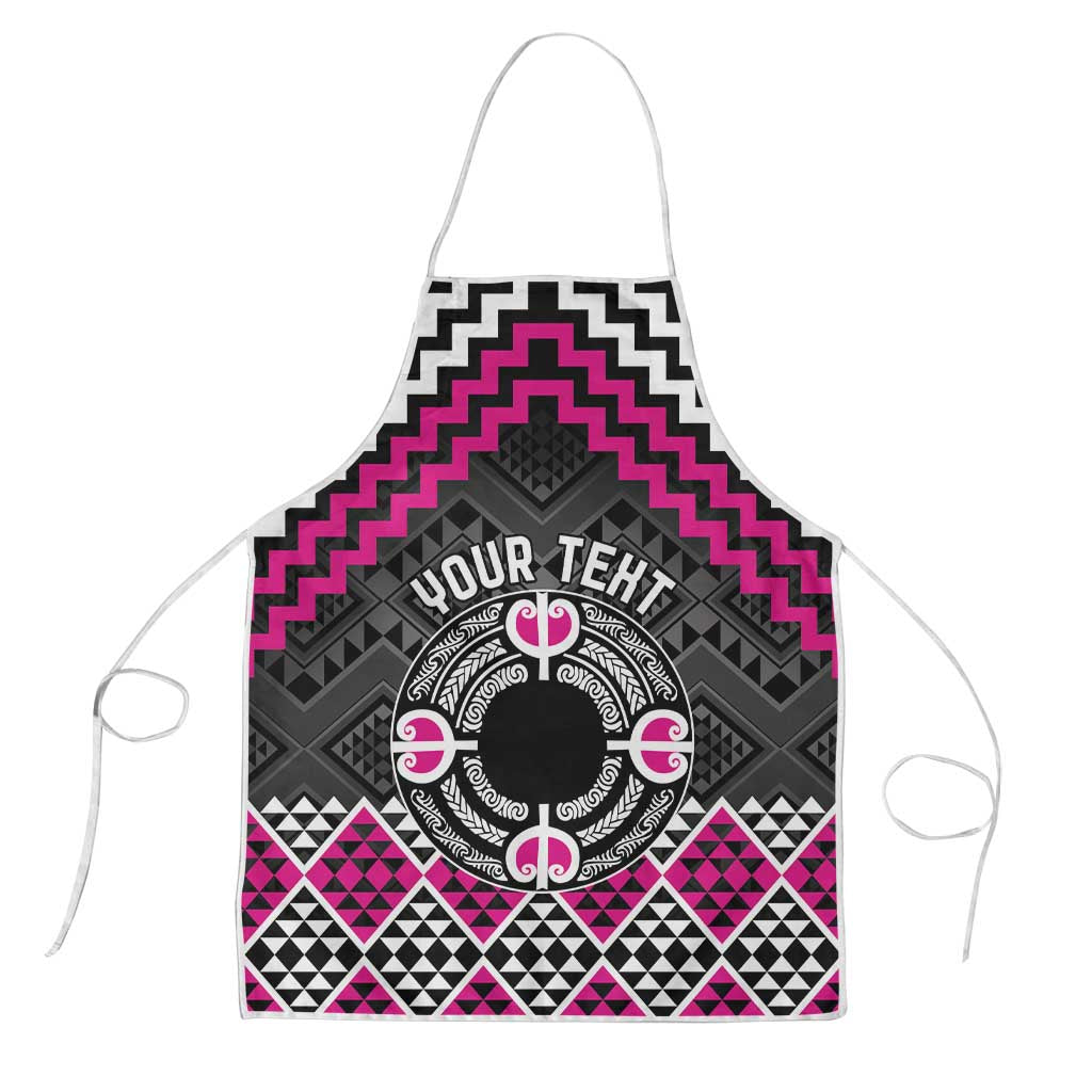 Personalised Aotearoa Niho Taniwha Motif Apron Pink Style - Aussie Hoodie