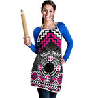 Personalised Aotearoa Niho Taniwha Motif Apron Pink Style - Aussie Hoodie