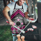 Personalised Aotearoa Niho Taniwha Motif Apron Pink Style - Aussie Hoodie