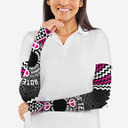 Personalised Aotearoa Niho Taniwha Motif Arm Sleeves Pink Style - Aussie Hoodie