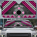 Personalised Aotearoa Niho Taniwha Motif Auto Sun Shade Pink Style - Aussie Hoodie