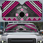 Personalised Aotearoa Niho Taniwha Motif Auto Sun Shade Pink Style - Aussie Hoodie