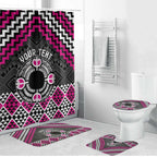 Personalised Aotearoa Niho Taniwha Motif Bathroom Set Pink Style - Aussie Hoodie