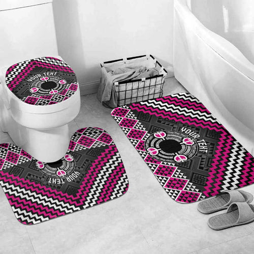 Personalised Aotearoa Niho Taniwha Motif Bathroom Set Pink Style - Aussie Hoodie