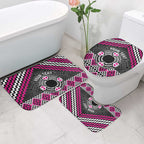 Personalised Aotearoa Niho Taniwha Motif Bathroom Set Pink Style - Aussie Hoodie