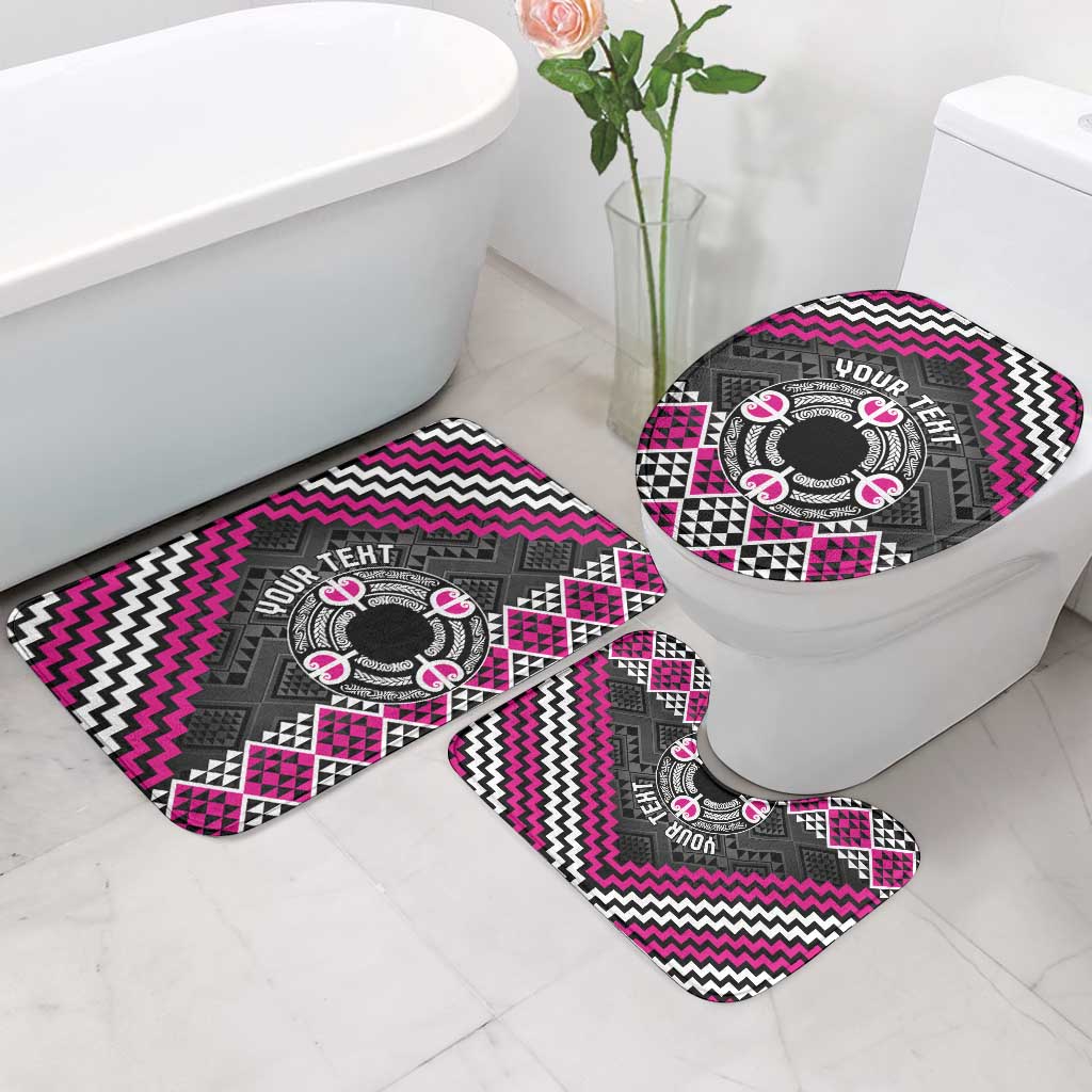 Personalised Aotearoa Niho Taniwha Motif Bathroom Set Pink Style - Aussie Hoodie