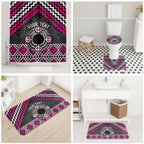 Personalised Aotearoa Niho Taniwha Motif Bathroom Set Pink Style - Aussie Hoodie