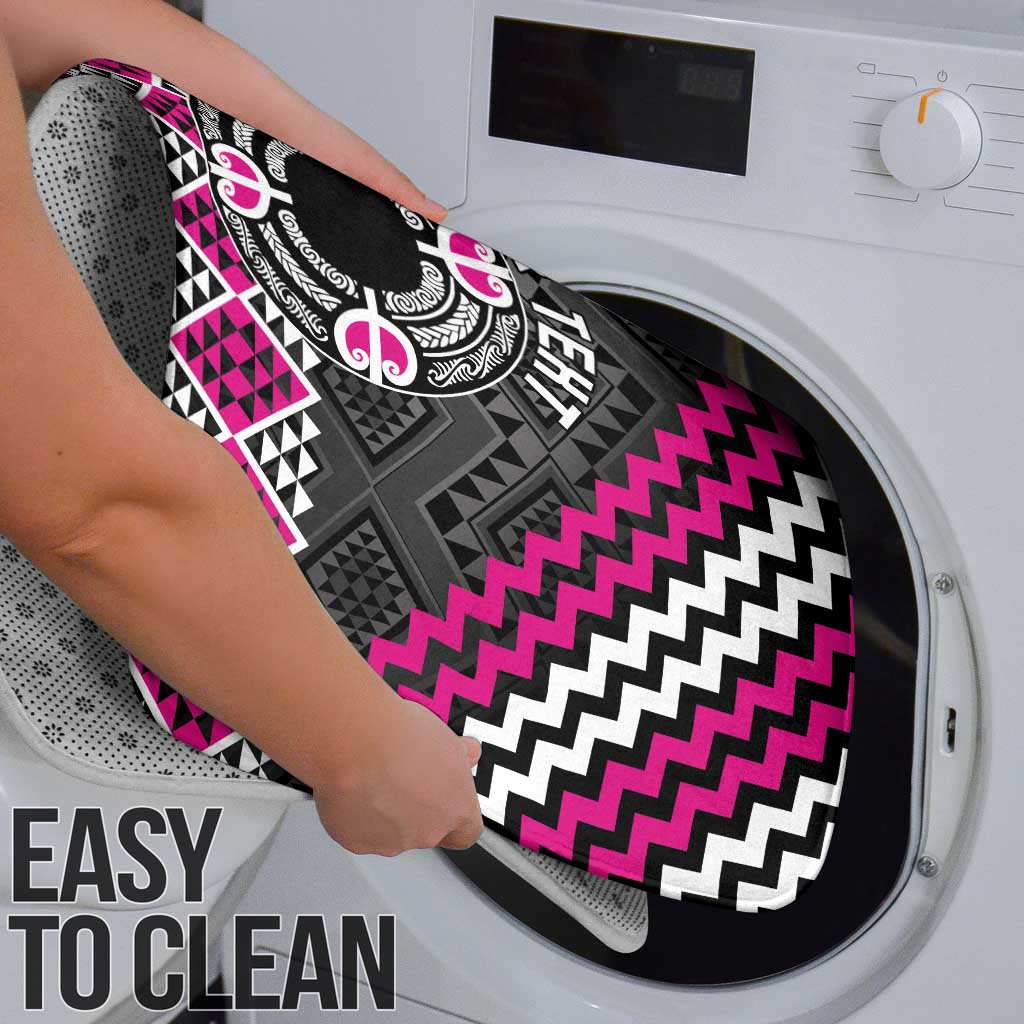 Personalised Aotearoa Niho Taniwha Motif Bathroom Set Pink Style - Aussie Hoodie