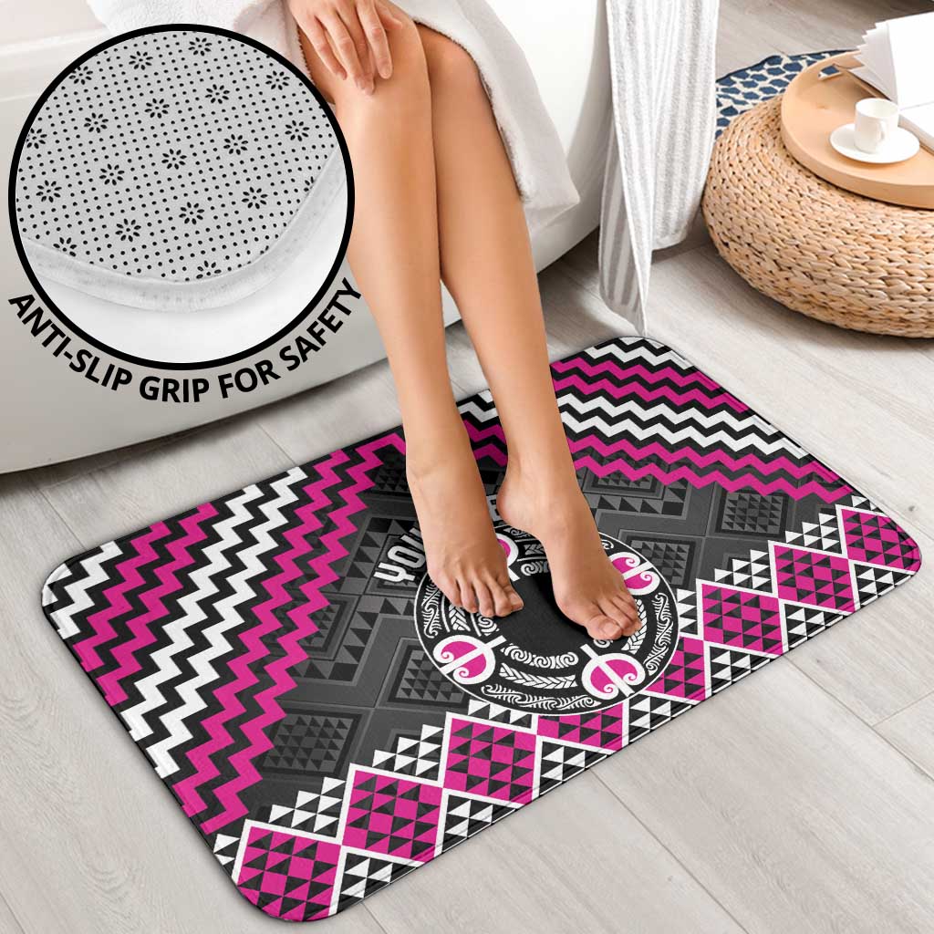Personalised Aotearoa Niho Taniwha Motif Bathroom Set Pink Style - Aussie Hoodie