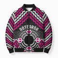 Personalised Aotearoa Niho Taniwha Motif Bomber Puffer Jacket Pink Style - Aussie Hoodie