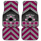 Personalised Aotearoa Niho Taniwha Motif Car Mats Pink Style