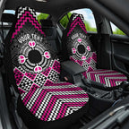 Personalised Aotearoa Niho Taniwha Motif Car Seat Cover Pink Style