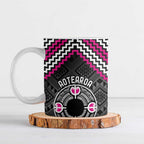 Personalised Aotearoa Niho Taniwha Motif Ceramic Mug Pink Style - Aussie Hoodie