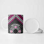 Personalised Aotearoa Niho Taniwha Motif Ceramic Mug Pink Style - Aussie Hoodie