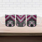 Personalised Aotearoa Niho Taniwha Motif Ceramic Mug Pink Style - Aussie Hoodie