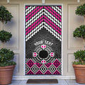 Personalised Aotearoa Niho Taniwha Motif Door Cover Pink Style - Aussie Hoodie