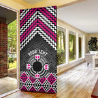 Personalised Aotearoa Niho Taniwha Motif Door Cover Pink Style - Aussie Hoodie