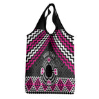 Personalised Aotearoa Niho Taniwha Motif Grocery Bag Pink Style