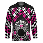 Personalised Aotearoa Niho Taniwha Motif Hockey Jersey Pink Style - Aussie Hoodie