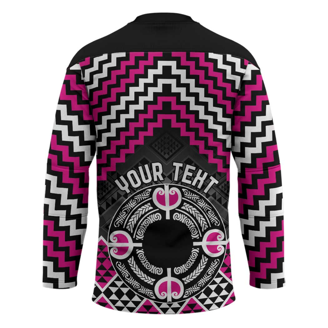 Personalised Aotearoa Niho Taniwha Motif Hockey Jersey Pink Style - Aussie Hoodie